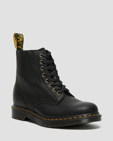 Botas con Cordones Dr Martens 1460 Pascal Ambassador Cuero Mujer Negros | MX 59YXF